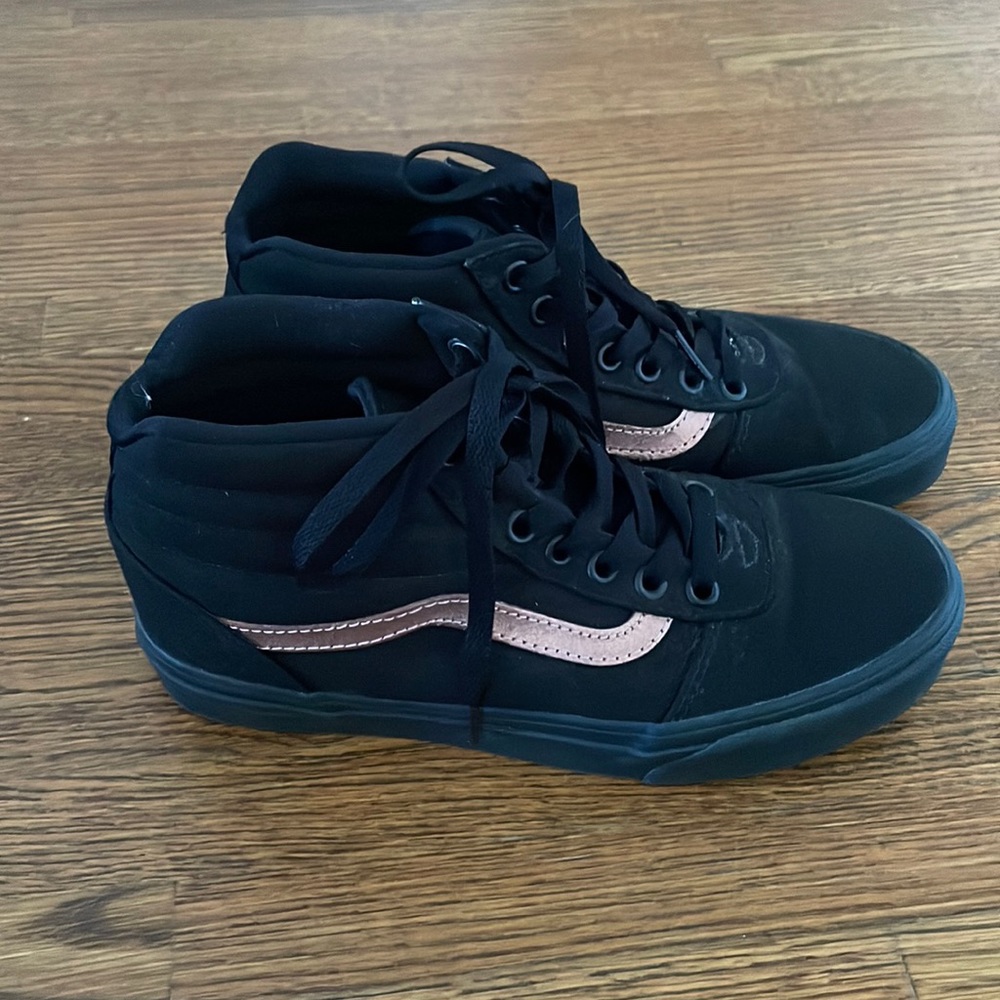 VANS SK8 Hi Black Rose Gold Sneaker Women's Size 7